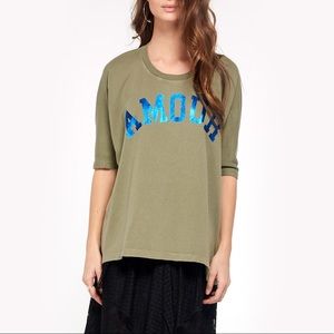 Zadig&Voltaire Portland Amour Khaki Sweatshirt XS